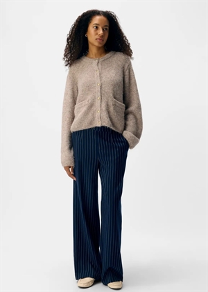 Saggia ls knit cardigan Humus Melange Object 